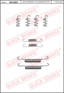 105-0831 QUICK BRAKE Комплектующие, стояночная тормозная система