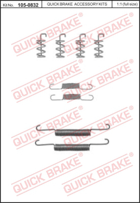 105-0832 QUICK BRAKE Комплектующие, стояночная тормозная система