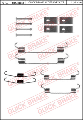 105-0833 QUICK BRAKE Комплектующие, тормозная колодка