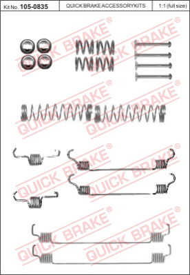 Комплектующие тормозной колодки QUICK BRAKE 105-0835