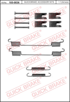 105-0836 QUICK BRAKE Комплектующие, тормозная колодка