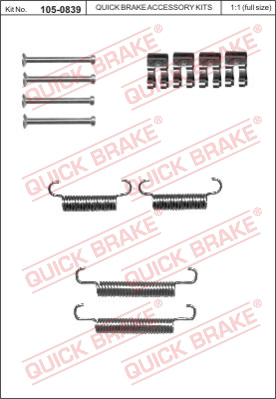 105-0839 QUICK BRAKE Комплектующие, стояночная тормозная система