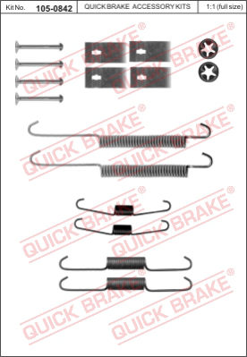 105-0842 QUICK BRAKE Комплектующие, тормозная колодка