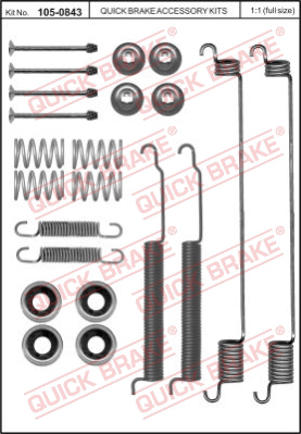 105-0843 QUICK BRAKE Комплектующие, тормозная колодка