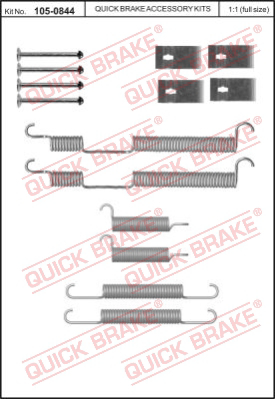 105-0844 QUICK BRAKE Комплектующие, тормозная колодка