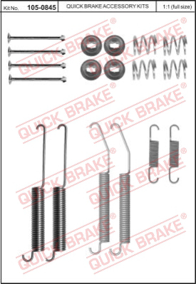 105-0845 QUICK BRAKE Комплектующие, тормозная колодка