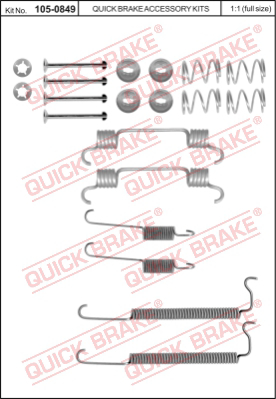 Комплектующие тормозной колодки QUICK BRAKE 105-0849