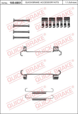 105-0851 QUICK BRAKE Комплектующие, стояночная тормозная система