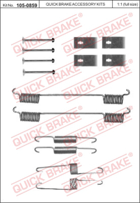 105-0859 QUICK BRAKE Комплектующие, тормозная колодка