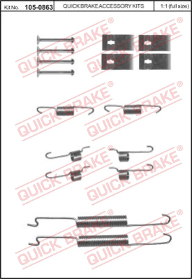 Комплектующие тормозной колодки QUICK BRAKE 105-0863