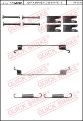 105-0866 QUICK BRAKE Комплектующие, тормозная колодка