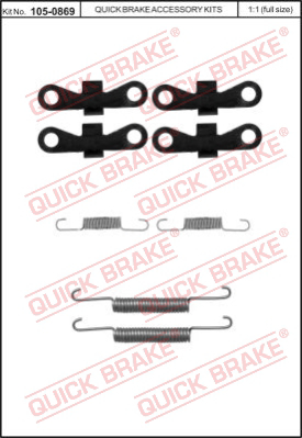 105-0869 QUICK BRAKE Ремкомплект стояночного тормоза