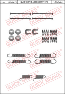 105-0870 QUICK BRAKE Ремкомплект стояночного тормоза