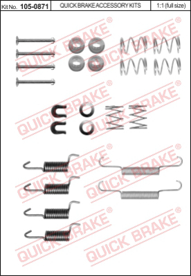 105-0871 QUICK BRAKE Комплектующие, стояночная тормозная система