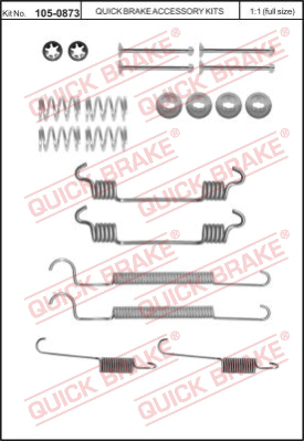 105-0873 QUICK BRAKE Ремкомплект стояночного тормоза