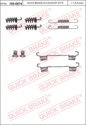 Комплектующие стояночной тормозной системы QUICK BRAKE 105-0874