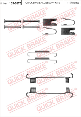 Комплектующие, стояночная тормозная система QUICK BRAKE 105-0875