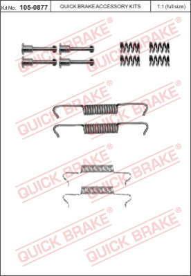 105-0877 QUICK BRAKE Комплектующие, стояночная тормозная система