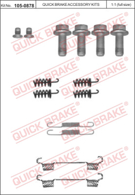 105-0878 QUICK BRAKE Комплектующие, стояночная тормозная система