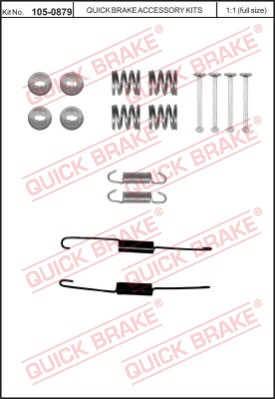 Комплектующие тормозной колодки QUICK BRAKE 105-0879