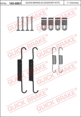 105-0881 QUICK BRAKE Комплектующие, стояночная тормозная система