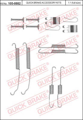 105-0882 QUICK BRAKE Комплектующие, тормозная колодка