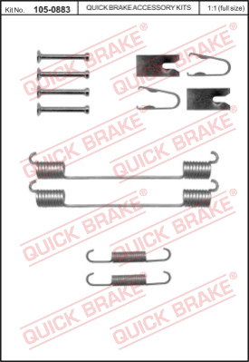 105-0883 QUICK BRAKE Комплектующие, тормозная колодка