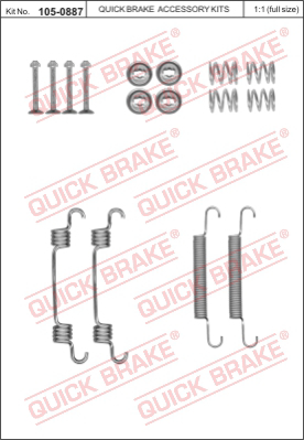 105-0887 QUICK BRAKE Комплектующие, стояночная тормозная система