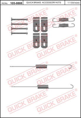 105-0888 QUICK BRAKE Комплектующие, тормозная колодка