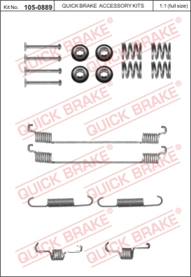 Комплектующие тормозной колодки QUICK BRAKE 105-0889