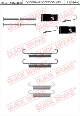 Комплектующие стояночной тормозной системы QUICK BRAKE 105-0890