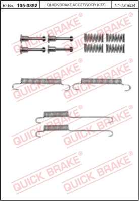 Комплектующие, стояночная тормозная система QUICK BRAKE 105-0892