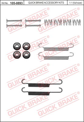 105-0893 QUICK BRAKE Комплектующие, стояночная тормозная система