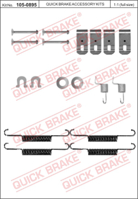 105-0895 QUICK BRAKE Комплектующие, стояночная тормозная система