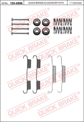Комплектующие стояночной тормозной системы QUICK BRAKE 105-0896