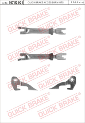 Комплект регулятора барабанного тормозного механизма QUICK BRAKE 10753001
