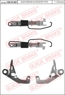 Комплект регулятора барабанного тормозного механизма QUICK BRAKE 10853001