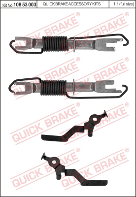 Комплект регулятора барабанного тормозного механизма QUICK BRAKE 10853003