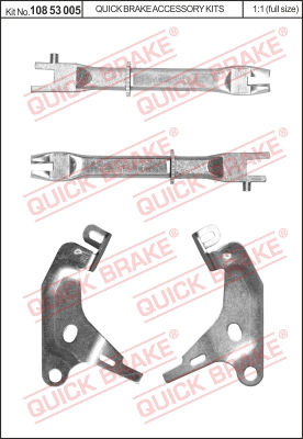 Комплект регулятора, барабанный тормозной механизм QUICK BRAKE 10853005