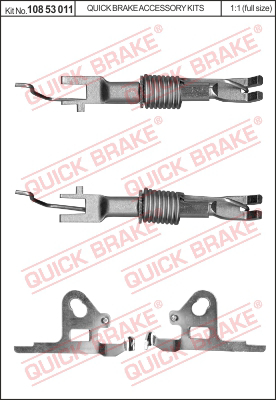Комплект регулятора барабанного тормозного механизма QUICK BRAKE 10853011