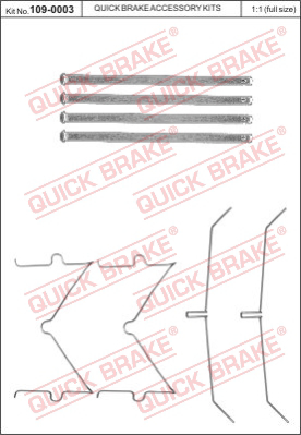 109-0003 QUICK BRAKE Комплектующие, колодки дискового тормоза