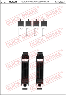 Комплектующие колодок дискового тормоза QUICK BRAKE 109-0029