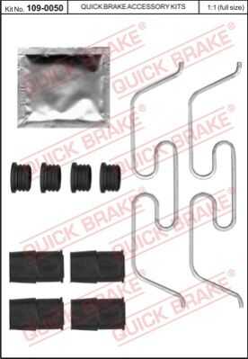 Комплектующие колодок дискового тормоза QUICK BRAKE 109-0050