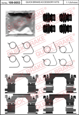 Комплектующие колодок дискового тормоза QUICK BRAKE 109-0053