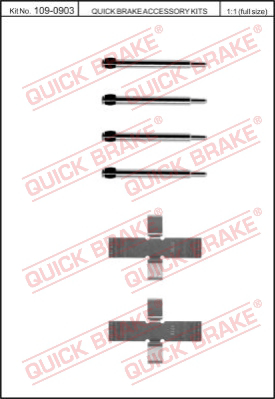 109-0903 QUICK BRAKE Комплектующие, колодки дискового тормоза