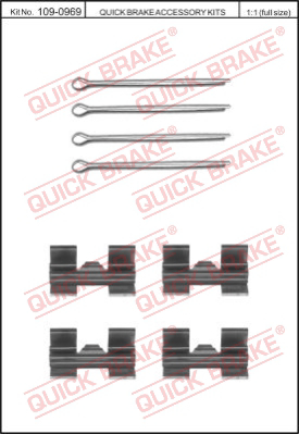 Комплектующие колодок дискового тормоза QUICK BRAKE 109-0969