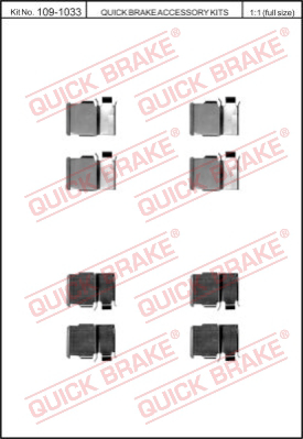 109-1033 QUICK BRAKE Комплектующие, колодки дискового тормоза