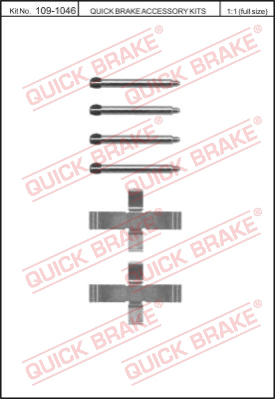 109-1046 QUICK BRAKE Комплектующие, колодки дискового тормоза