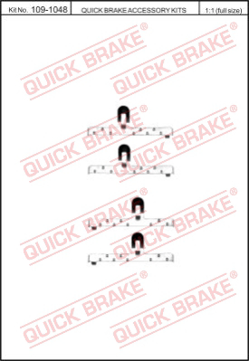 109-1048 QUICK BRAKE Комплектующие, колодки дискового тормоза