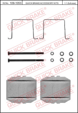 109-1053 QUICK BRAKE Комплектующие, колодки дискового тормоза